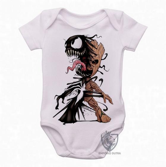 Imagem de body nenê criança roupa bebê Venom Groot