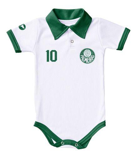 Imagem de Body Palmeiras Bebe Recem Nascido Branco Ou Rosa Oficial - Branco - G (6-9 meses)