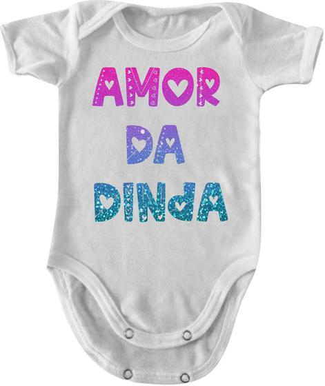 Imagem de Body Para Bebês Anti Alérgico Amor da Dinda infantil roupinha bori bory bore personalizado