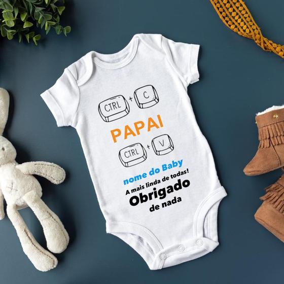 Imagem de Body Personalizado Bebê CTRL + C Papai CTRL + V