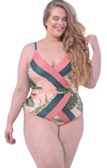 Imagem de Body Plus Size Maio Estampado Blogueira Papilloo