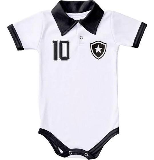Imagem de Body Pólo Bebê Botafogo Branco Manga Curta - Torcida Baby