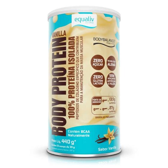 Imagem de Body Protein Equaliv 440g Proteína Isolada Baunilha