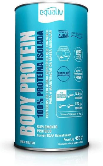 Imagem de Body Protein Equaliv 450g Neutro. Sabor Neutro