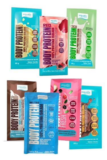 Imagem de Body Protein Kit com 07 unidades de Saches-Vários Sabores- Equaliv