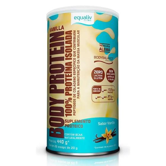 Imagem de Body Protein Vanilla 100% Proteina 440g Equaliv