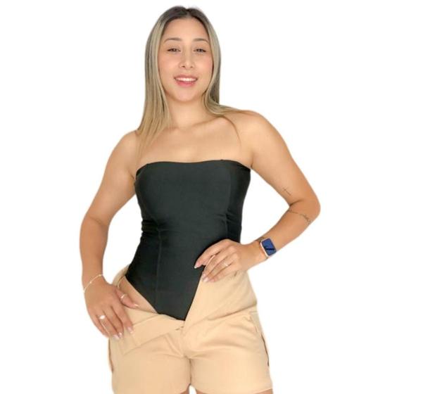 Imagem de Body sem alça poliéster com bojo feminina fashion