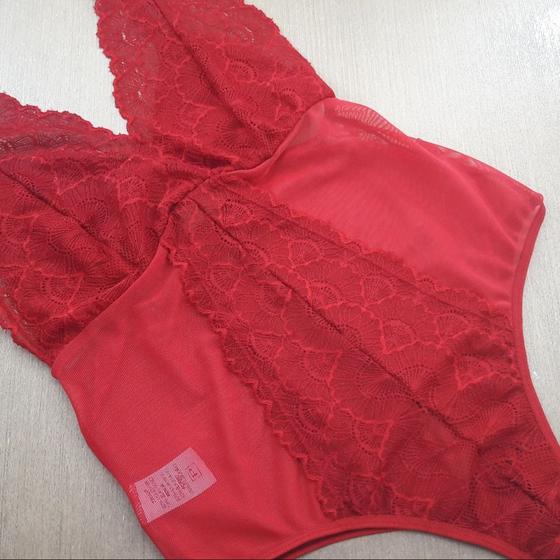 Imagem de Body sem bojo rendado com tule - Body Lavínia