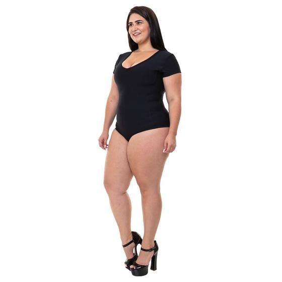 Imagem de Body slim modelador manga curta preto