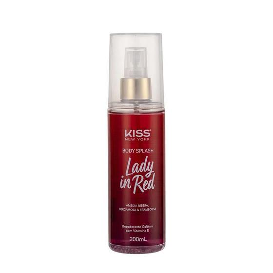 Imagem de Body Splash Desodorante Colônia Kiss New York 200ml - Ativos Hidratantes Perfume Floral Frutal Refrescante Corporal com Vitamina E