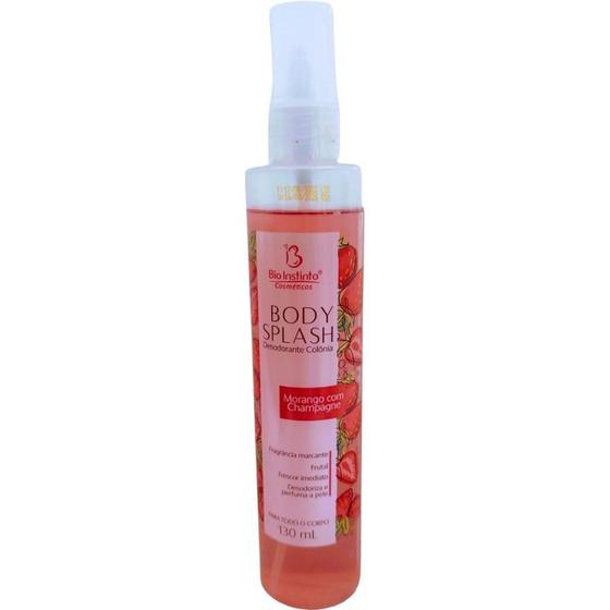 Imagem de Body Splash Desodorante Colônia Morango com Champagne 130ml