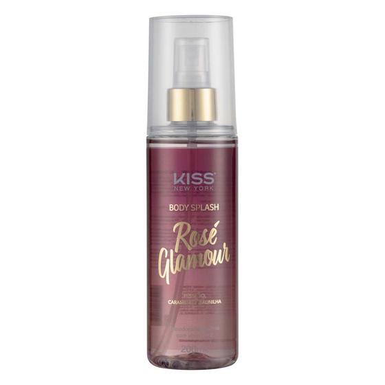 Body Splash Kiss New York Rose Glamour Perfume Corporal