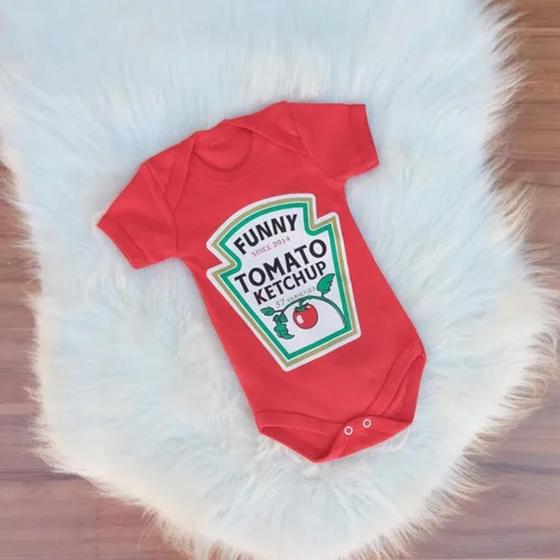 Imagem de Body Tematico Bebe Ketchup Maionese Heinz Bebe Menino Menina