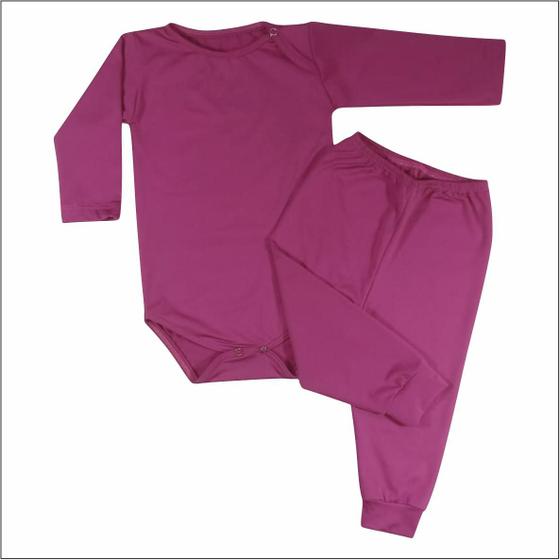 Imagem de Body térmico bebê  com calça / conjunto  bory bebe e roupa térmica do Tamanho Rn ao 3 anos  segunda pele. .