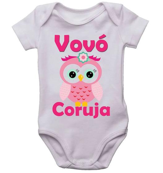 Imagem de Body vovó coruja bodi infantil bori bebê nénem presente