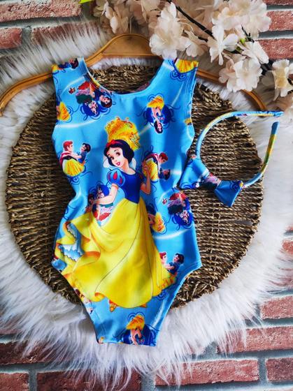 Imagem de Bodys Menina Infantil Temático Branca de Neve + Tiara