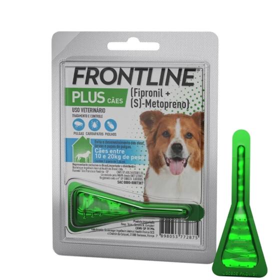 Imagem de Boehringer Ingelheim Frontline Plus 10 A 20Kg Para Cães