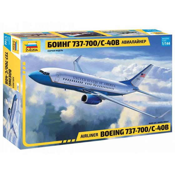 Imagem de Boeing 737-700 Civil C-4 1/144 Zvezda 7027  B737 B737-700 - Kit para montar e pintar