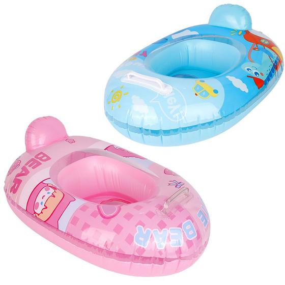 Imagem de Boia Bebe Boia Bote com Assendo Fralda Infantil Piscina Diversão e Segurança