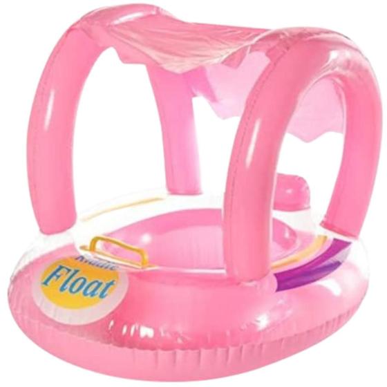 Imagem de Boia Bote Bebê Cobertura Fralda Infantil Inflávelfloat Rosa