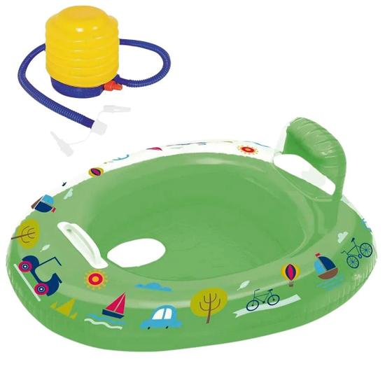 Imagem de Boia Bote com Fralda Com Alça infantil E Inflador Sanfonado Mor