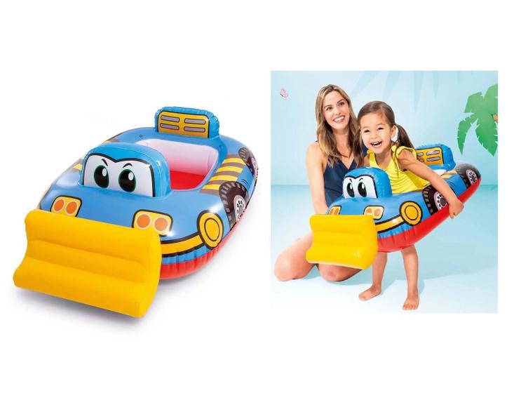 Imagem de Boia Carrinho Trator Infantil Baby c/ assento Intex 84x58cm