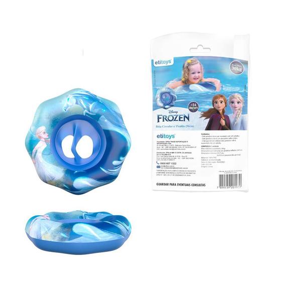 Imagem de Boia Circular Inflável Infantil Com Fralda Frozen 56 CM