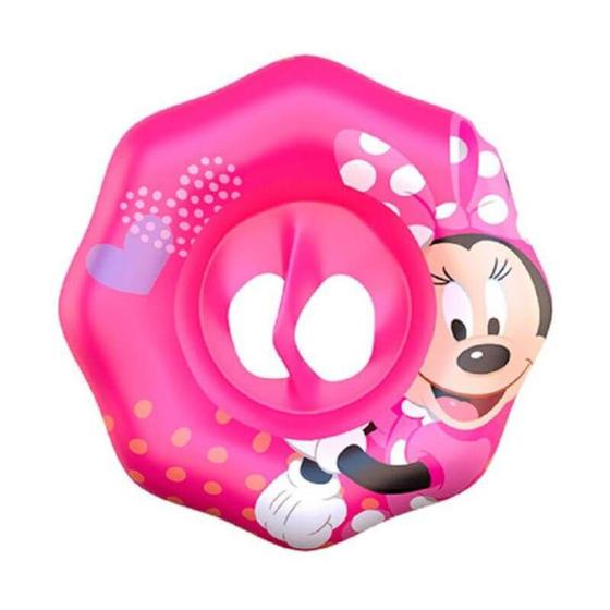 Imagem de Boia Circular Inflável Infantil Com Fralda Minnie 56cm Etitoys