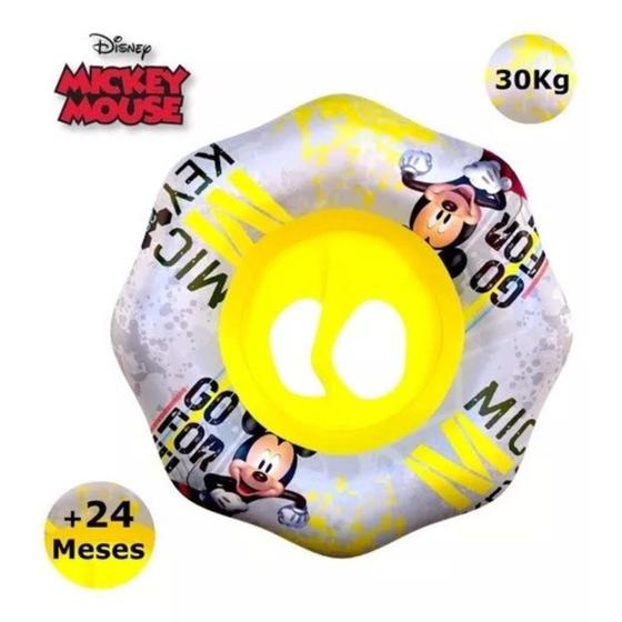 Imagem de Bóia Circular Inflável Infantil Fralda Mickey Praia Piscina