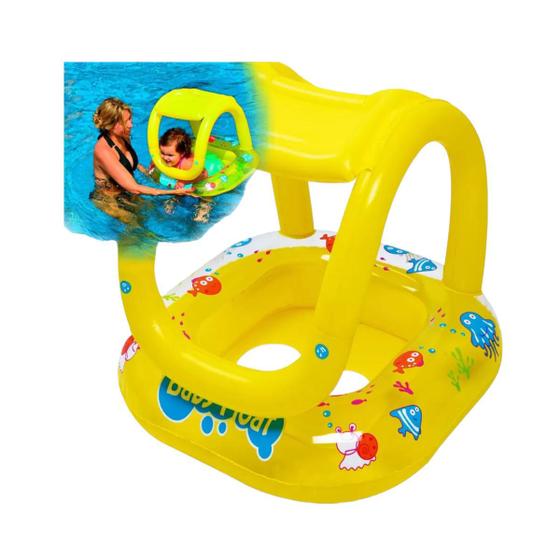 Imagem de Boia Com Cobertura Inflavel Boia Infantil boia com Assento