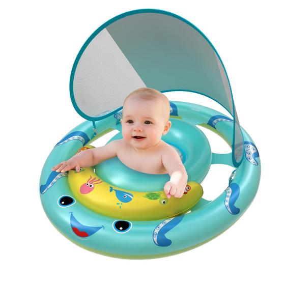 Imagem de Boia de Piscina Infantil AnbQuik com Dossel UPF 50+ (6 a 24 Meses)