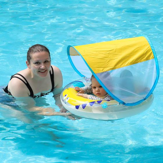 Imagem de Boia de Piscina Inflável para Bebê com Assento - 6 a 36 Meses