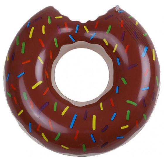 Imagem de Bóia Donut Gigante 120Cm Chocolate Piscina Praia Festa Verão