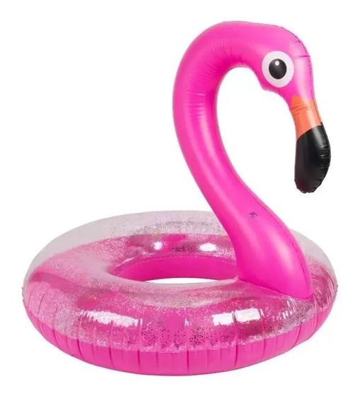Boia Flamingo Com Glitter Grande Piscina Inflável Famosas Menor preço em Boia Flamingo Com Glitter Grande Piscina Inflável Famosas