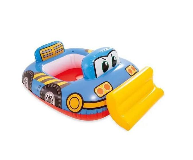 Imagem de Boia Infantil Inflável Baby Bote Trator Carrinho 84X58Cm