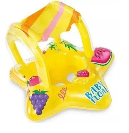 Imagem de Boia Inflável Bebê com Cobertura - Intex - 81x79cm
