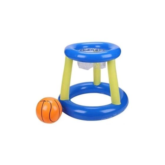 Imagem de Boia Inflável Cesta De Basquete Bola Piscina 61 Cm com bola