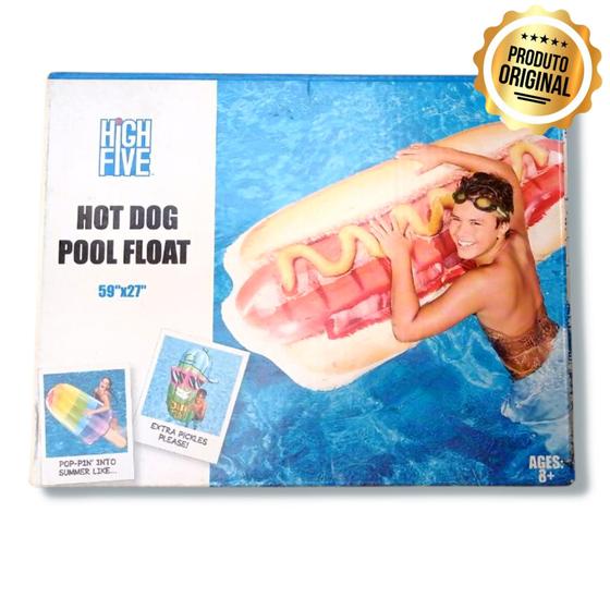 Bóia inflável em formato de Cachorro quente para piscina praia e outros -High Five Menor preço em Bóia inflável em formato de Cachorro quente para piscina praia e outros -High Five