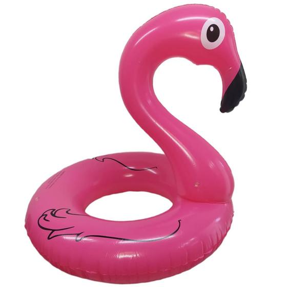 Imagem de Boia Inflável Flamingo Rosa Adulto E Infantil 70cm
