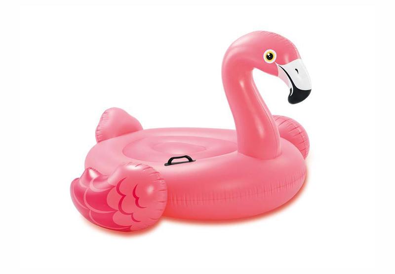 Imagem de Boia Inflável Flamingo Rosa Intex Piscina PVC Médio 142cm