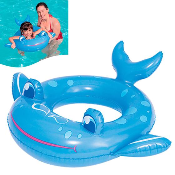 Imagem de Boia Inflável Infantil Animais Circular Com Abertura Para Piscina Verão - 96700 Belfix