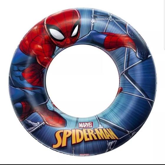 Imagem de Boia Inflável Infantil Circular Homem-aranha