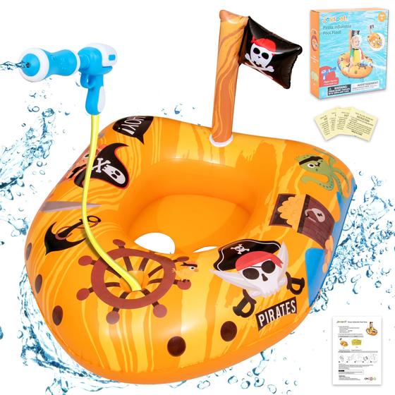 Imagem de Boia Inflável Navio Pirata com Pistola d'Água JOY SPOT - Para Crianças