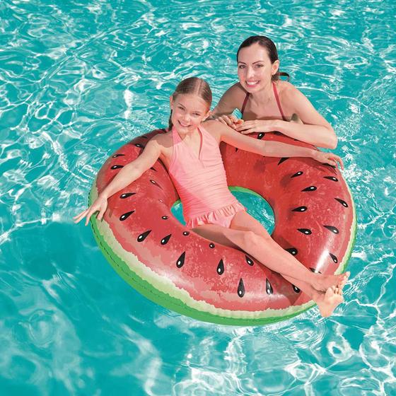 Imagem de Boia inflável p/ piscina circular Bestway de fruta Melancia