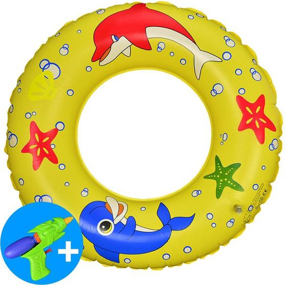 Imagem de Boia Inflável Piscina Infantil Amarelo 60 cm CBRN15054