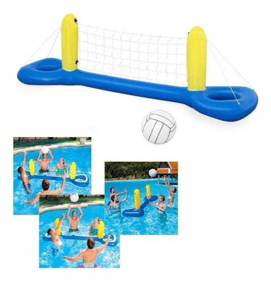 Imagem de Boia Voleibol Vôlei De Piscina Aquática Inflável Rede E Bola