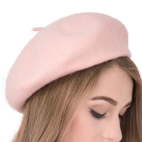 Imagem de Boina Francesa Feltro Inverno Gorro Ajustável Várias Cores