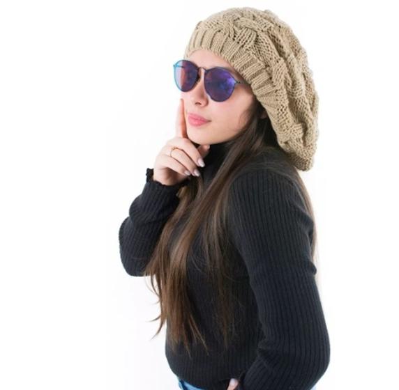 Imagem de Boina Trança Gorro Touca Toca Inverno Feminina Várias Cores pietrix