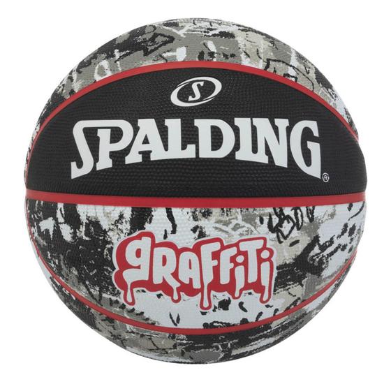 Imagem de Bola Basquete Spalding - Graffiti - Preto/Vermelho - Tam 7