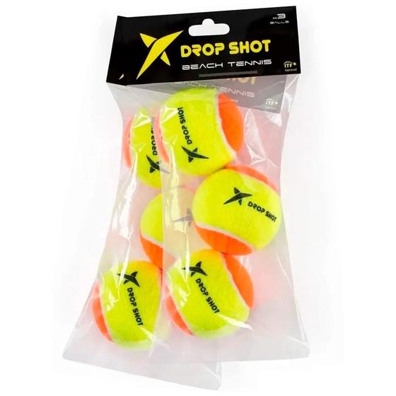 Imagem de Bola Beach Tennis Profissional Drop Shot Oficial 06 Unidades